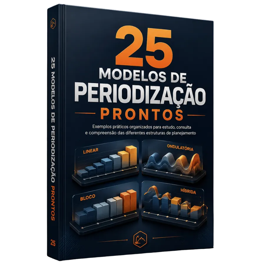 Mockup do bônus 25 Modelos de Periodização Prontos