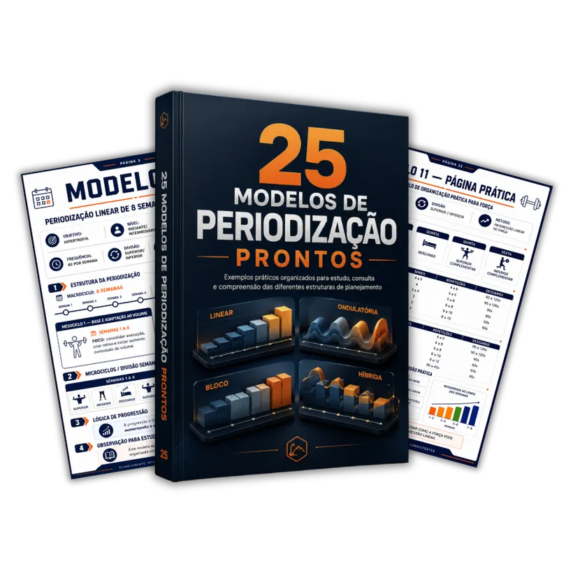 Mockup do bônus 25 Modelos de Periodização Prontos