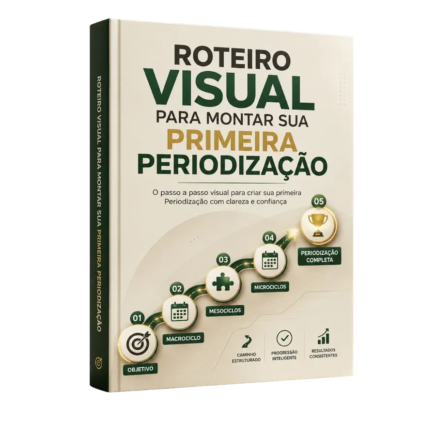 Mockup do bônus Roteiro Visual para Montar sua Primeira Periodização