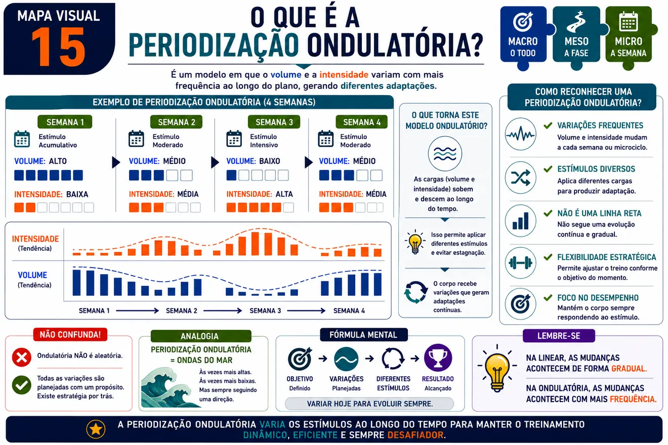 Mapa visual explicando periodizacao ondulatoria